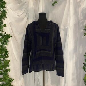 Navy and Olive Baja Hoodie